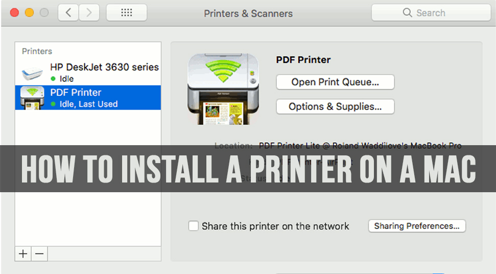 install hp deskjet printer for mac os